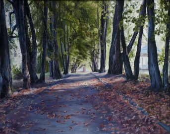 Old path in Repin's manor The old alley in Zdravnevo